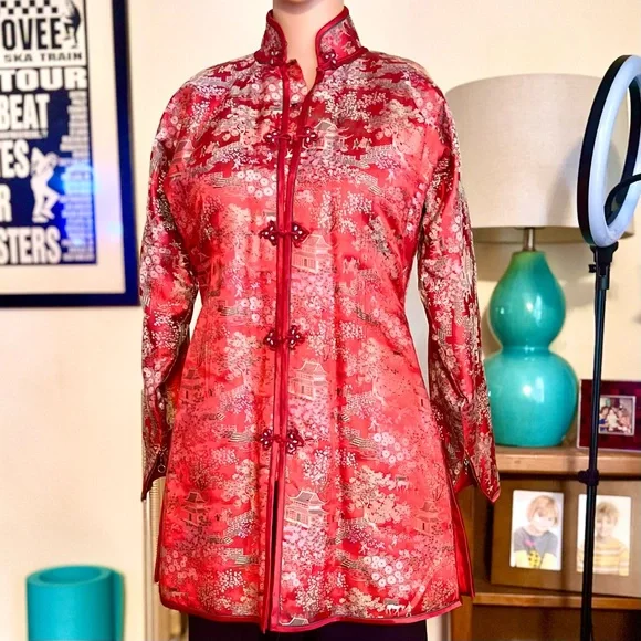 Vintage 1984 Handmade Chinese Silk Jacket - Picture 2 of 10